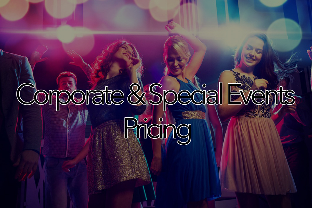 Corporate and Special Events Pricing